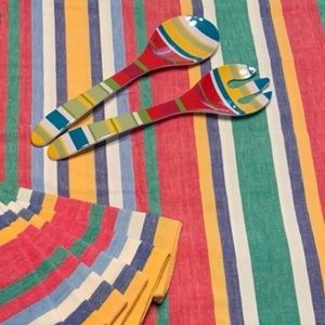 NEW tablecloth/napkins/salad servers